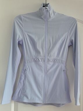 Lululemon Cool Breeze Light Blue Round Trip Zip Up Jacket Size 2